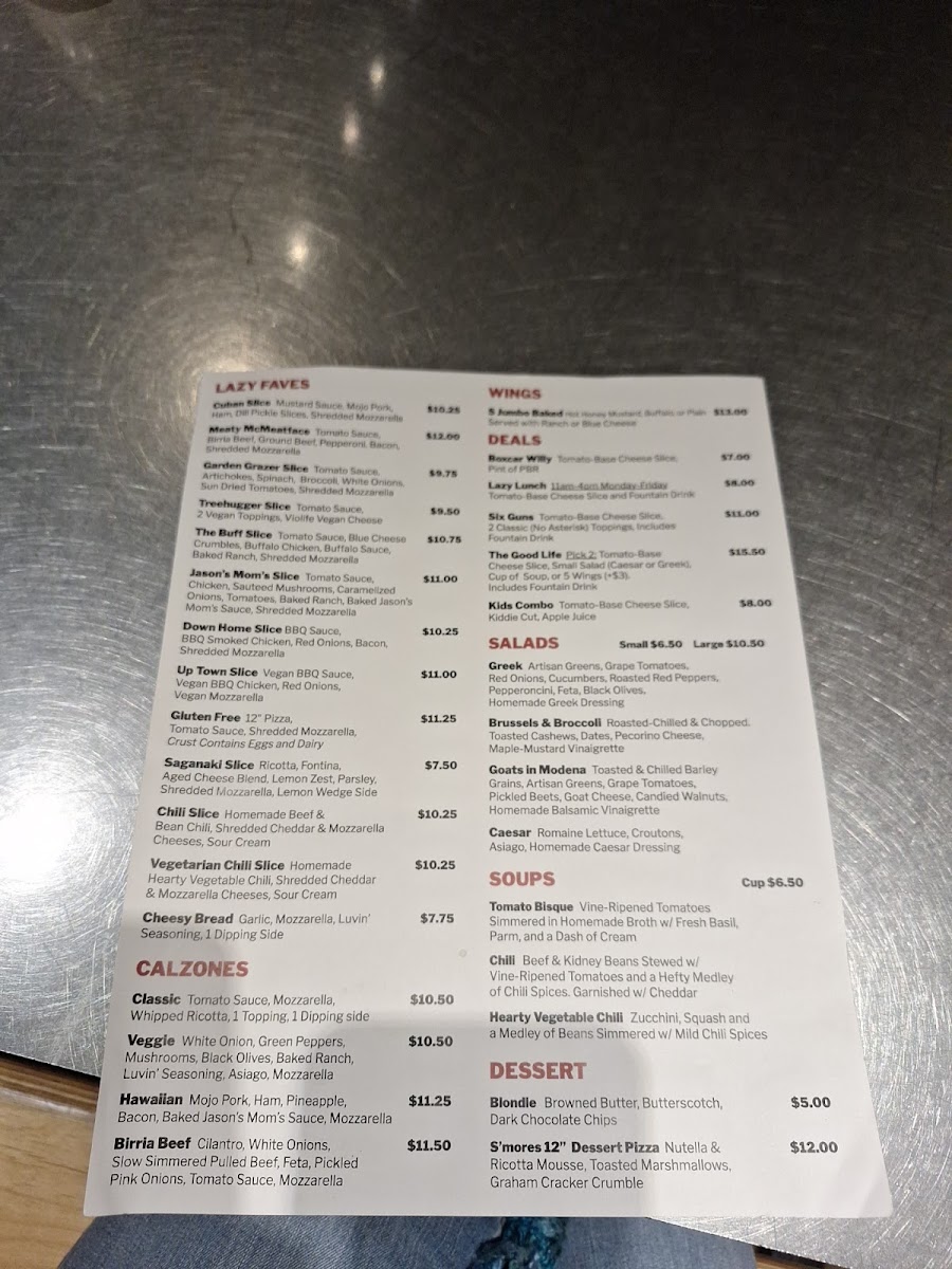 Lazy Moon Pizza Menu - Image 4